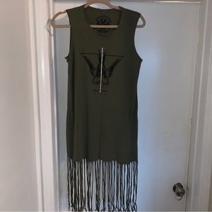 meters bonwe adventure time shirt Womens Large army green with frills